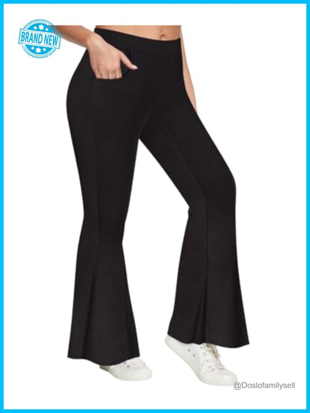 Plus Size Boot Cut Flare Pants Women's High Rise Stretch Palazzo Tummy Control